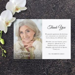 Memorial FOREVER IN OUR HEARTS Photo Thank You