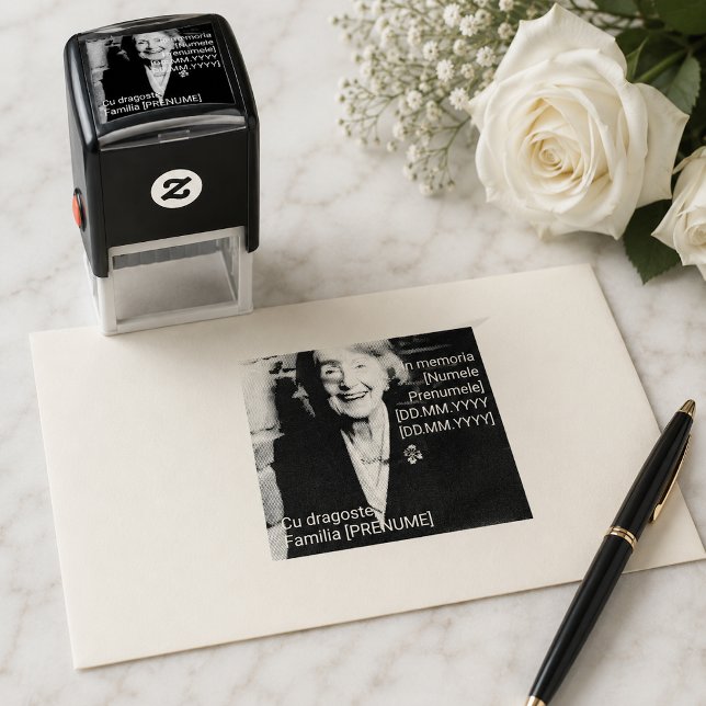 Memorial Forever Name Photo Remembrance Self-inking Stamp (Creator Uploaded)