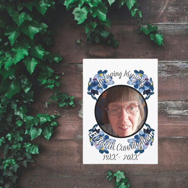 Memorial Forget Me Not Floral Photo Program (Creator Uploaded)