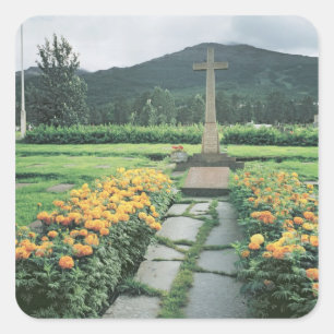 Memorial French soldiers who died Battles Square Sticker