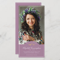 Memorial Funeral Birds Classic Monogram Photo