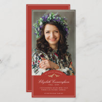 Memorial Funeral Birds Classic Monogram Photo