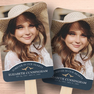 Memorial Funeral Classic Custom Photo Remembrance Hand Fan