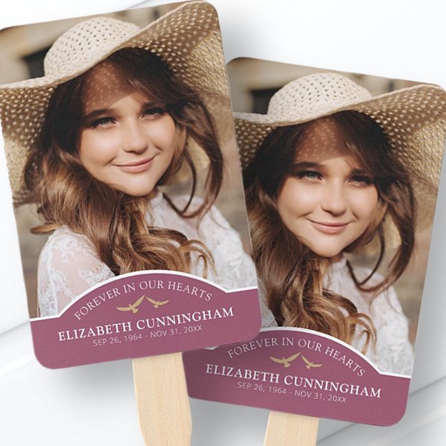 Memorial Funeral Classic Custom Photo Remembrance Hand Fan (Creator Uploaded)