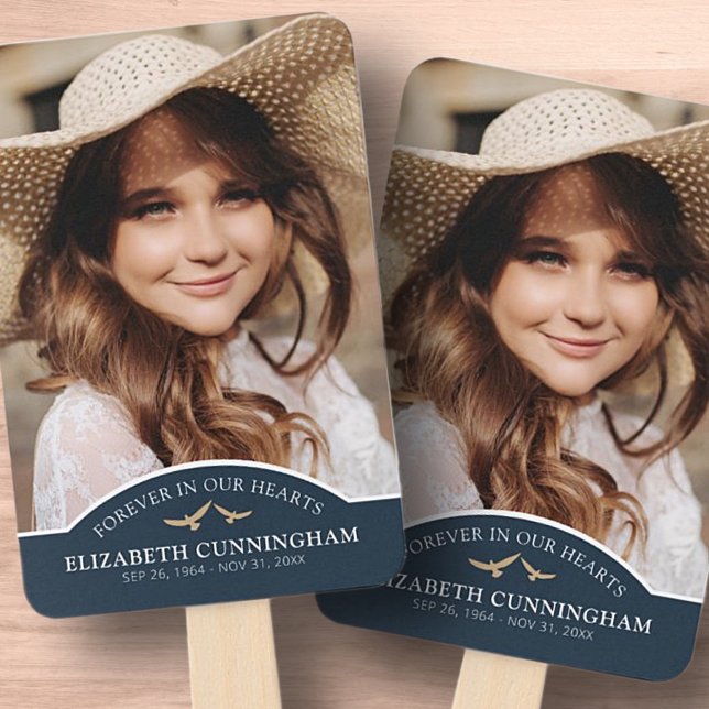 Memorial Funeral Classic Custom Photo Remembrance Hand Fan (Creator Uploaded)