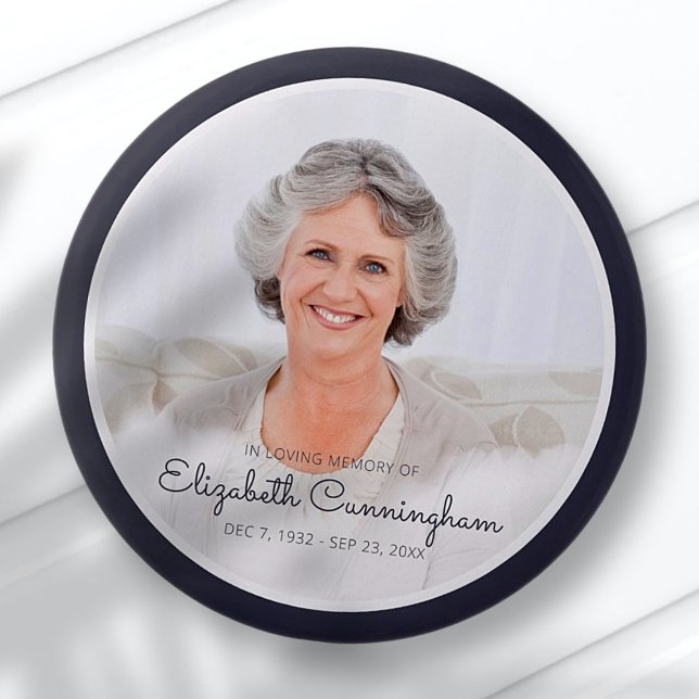 Memorial Funeral Clouds in Heaven Modern Photo 6 Cm Round Badge (Creator Uploaded)