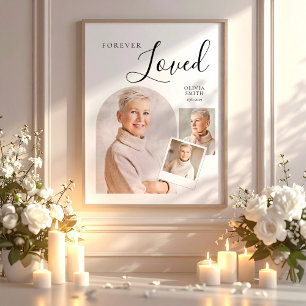  Memorial Funeral Elegant Photo Collage for Mum Poster