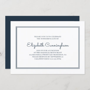 Memorial Funeral Modern and Simple Elegant Invitation