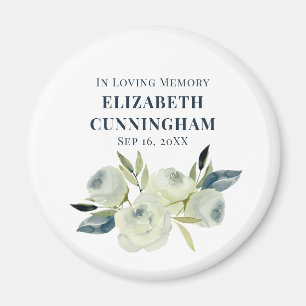 Memorial Funeral Modern Watercolor Floral Magnet