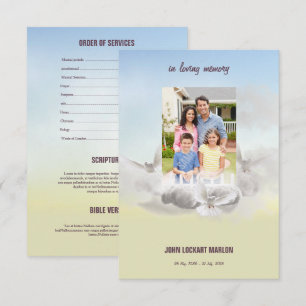 Memorial Funeral Program Card