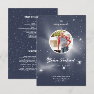 Memorial Funeral Program Card