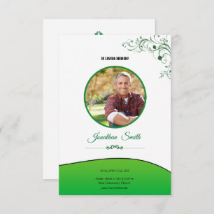 Memorial Funeral Program Card Template