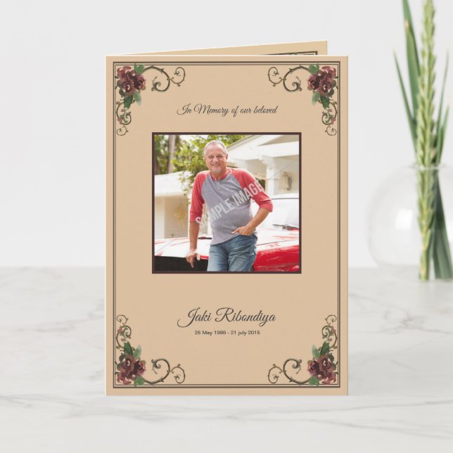 Memorial Funeral Program Template (Front)