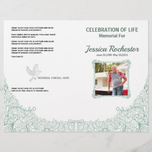 Memorial Funeral Program Template Flyer