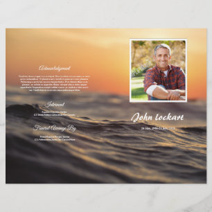 Memorial Funeral Program Template Flyer