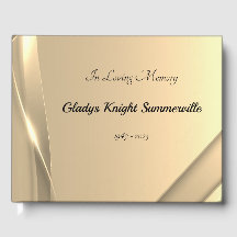 Memorial Funeral Service Guestbook | Golden Glow