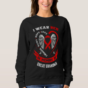 Memorial Gifts For Loss of Great Grandmother Heart Sweatshirt