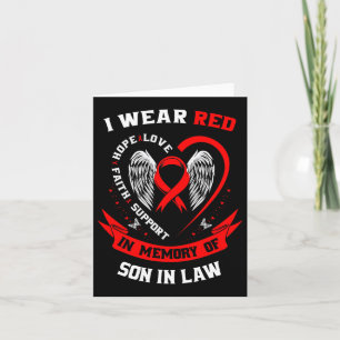 Memorial Gifts For Loss Of Son In Law Heart Diseas Card