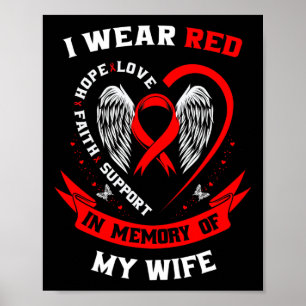 Memorial Gifts For Loss Of Wife Heart Disease Awar Poster