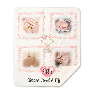 Memorial Girl Baby Loss Photo Blanket Gift