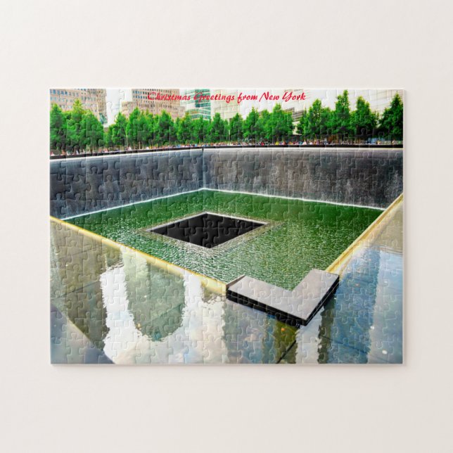 Memorial Ground Zero New York. Christmas Greetings Jigsaw Puzzle (Horizontal)