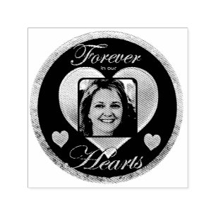 Memorial Heart Add Name Self-inking Stamp