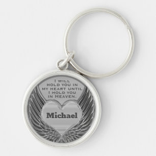 Memorial Heart with Name Key Ring