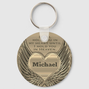 Memorial Heart with Name Key Ring