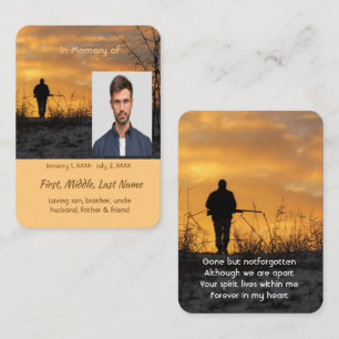 Memorial Hunter Hunting Stalking Game Business Card