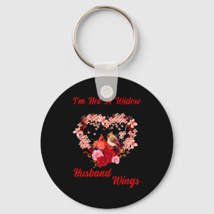 Memorial i'm not widow husband wings cardinal ange key ring