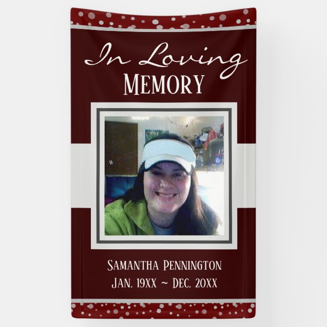 Memorial In Loving Memory Banner (Vertical)