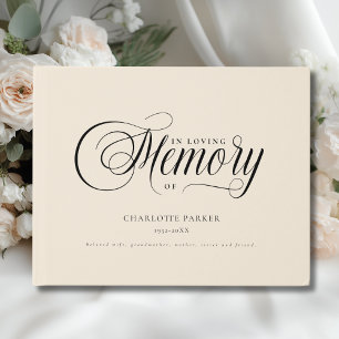 Memorial "In Loving memory" Beige Guest Book