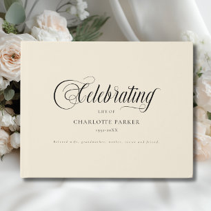 Memorial "In Loving memory" Beige Guest Book
