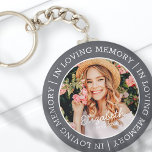 Memorial In Loving Memory Modern Custom Photo Key Ring<br><div class="desc">This simple and modern design is composed of serif typography and add a custom photo. "In Loving Memory" encircles the custom photo of your loved one.</div>