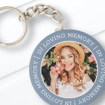 Memorial In Loving Memory Modern Custom Photo Key Ring<br><div class="desc">This simple and modern design is composed of serif typography and add a custom photo. "In Loving Memory" encircles the custom photo of your loved one.</div>