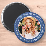 Memorial In Loving Memory Modern Custom Photo Magnet<br><div class="desc">This simple and modern design is composed of serif typography and add a custom photo. "In Loving Memory" encircles the custom photo of your loved one.</div>