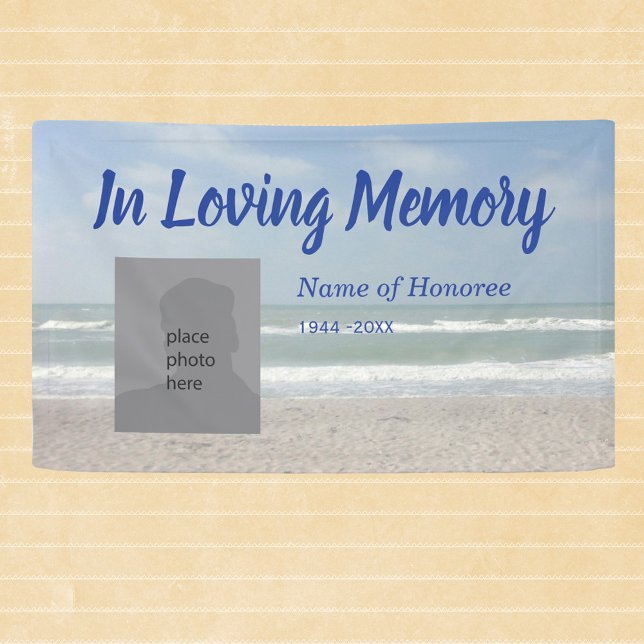 Memorial In Loving Memory Ocean Scene Banner (Creator Uploaded)