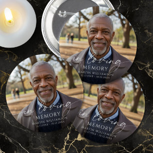 Memorial In Loving Memory Photo Personalized 6 Cm Round Badge