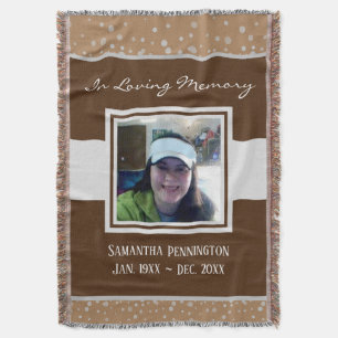 Memorial In Loving Memory Photo Throw Blanket