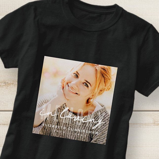 Memorial In Loving Memory Simple Elegant Photo T-Shirt (Creator Uploaded)