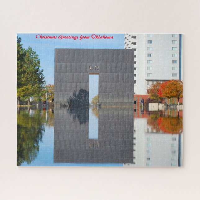 Memorial in Oklahoma. Christmas Greetings Jigsaw Puzzle (Horizontal)