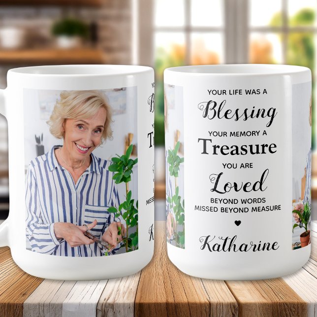 Memorial Keepsake 2 Photo Sympathy  Coffee Mug (Creator Uploaded)