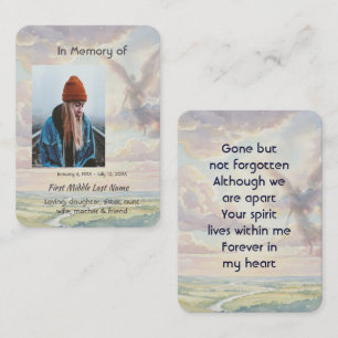 Memorial Keepsake Angel Sky Clouds Business Card