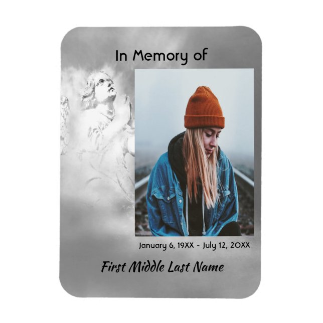 Memorial Keepsake Angel Sky Clouds Magnet (Vertical)