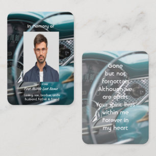 Memorial Keepsake Antique Cars Auto Vehicles Business Card