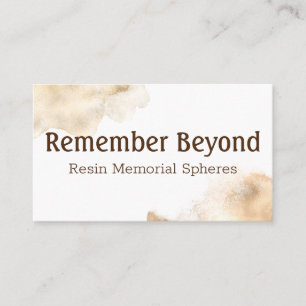 Memorial Keepsake Artist Business Card