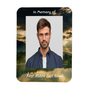 Memorial Keepsake Beautiful Lake Beach  Magnet