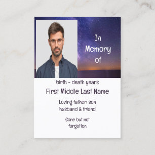 Memorial Keepsake Beautiful Starry Night Business Card