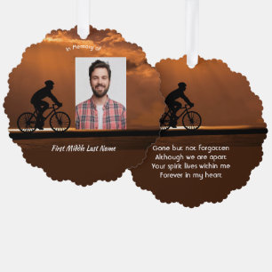 Memorial Keepsake Biking Cycling Bike  Tree Decoration Card