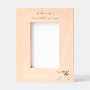 Memorial Keepsake  Card Dragonfly Dewdrops Etched Frames